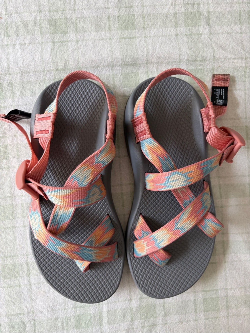 Chaco Colorful Pink & Aqua Strappy Sandals